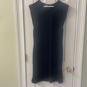 Chic Navy Sleeveless Midi Dress